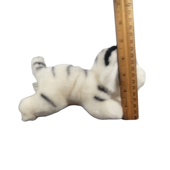 Aurora Miyoni White Tiger Cub Plush 9" Stuffed Animal Toy  Stripes, Soft Fur - Picture 5 of 11